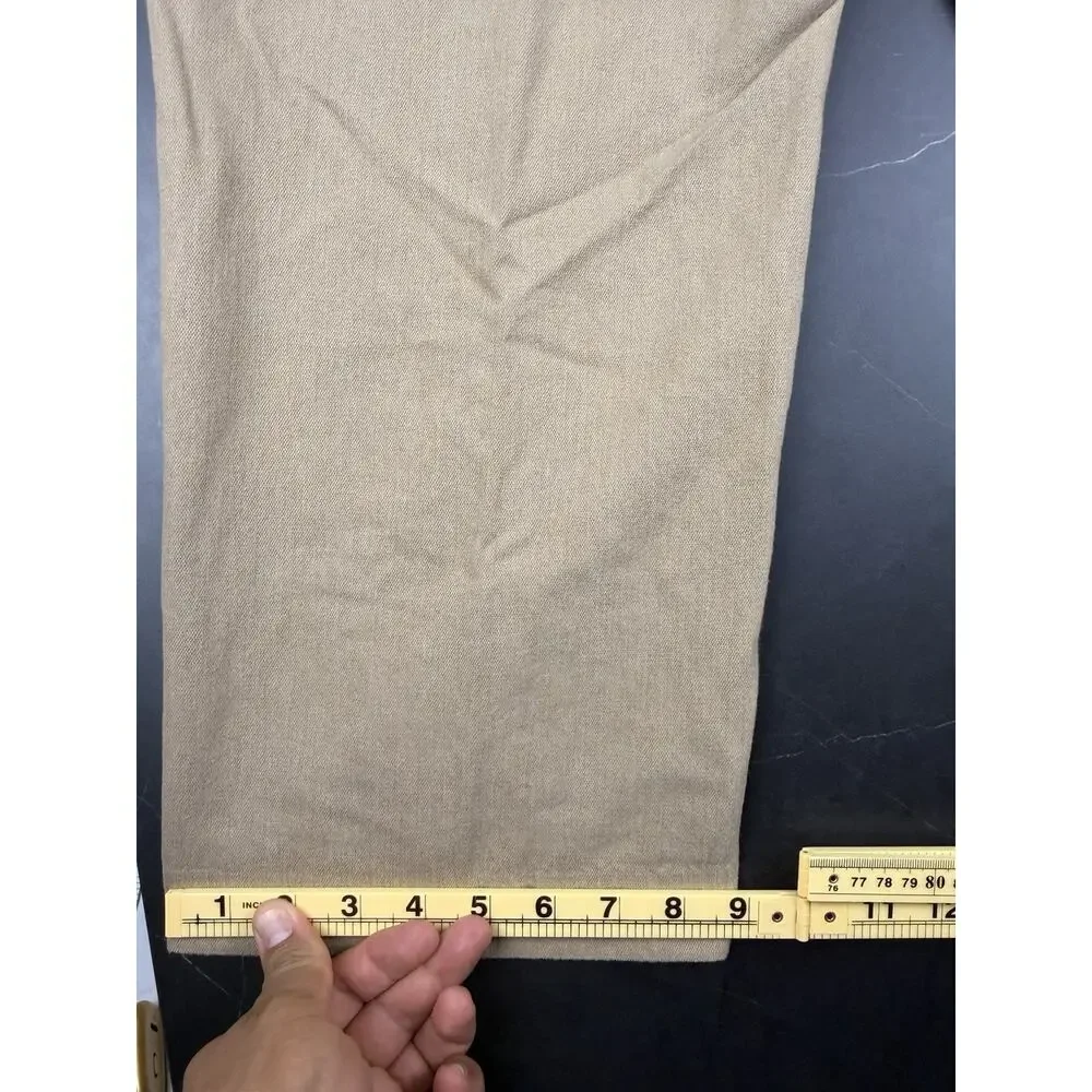 Banana Republic Pants Men’s 33x25 Tan Cotton Wool Blend Dress Trousers Wide Leg